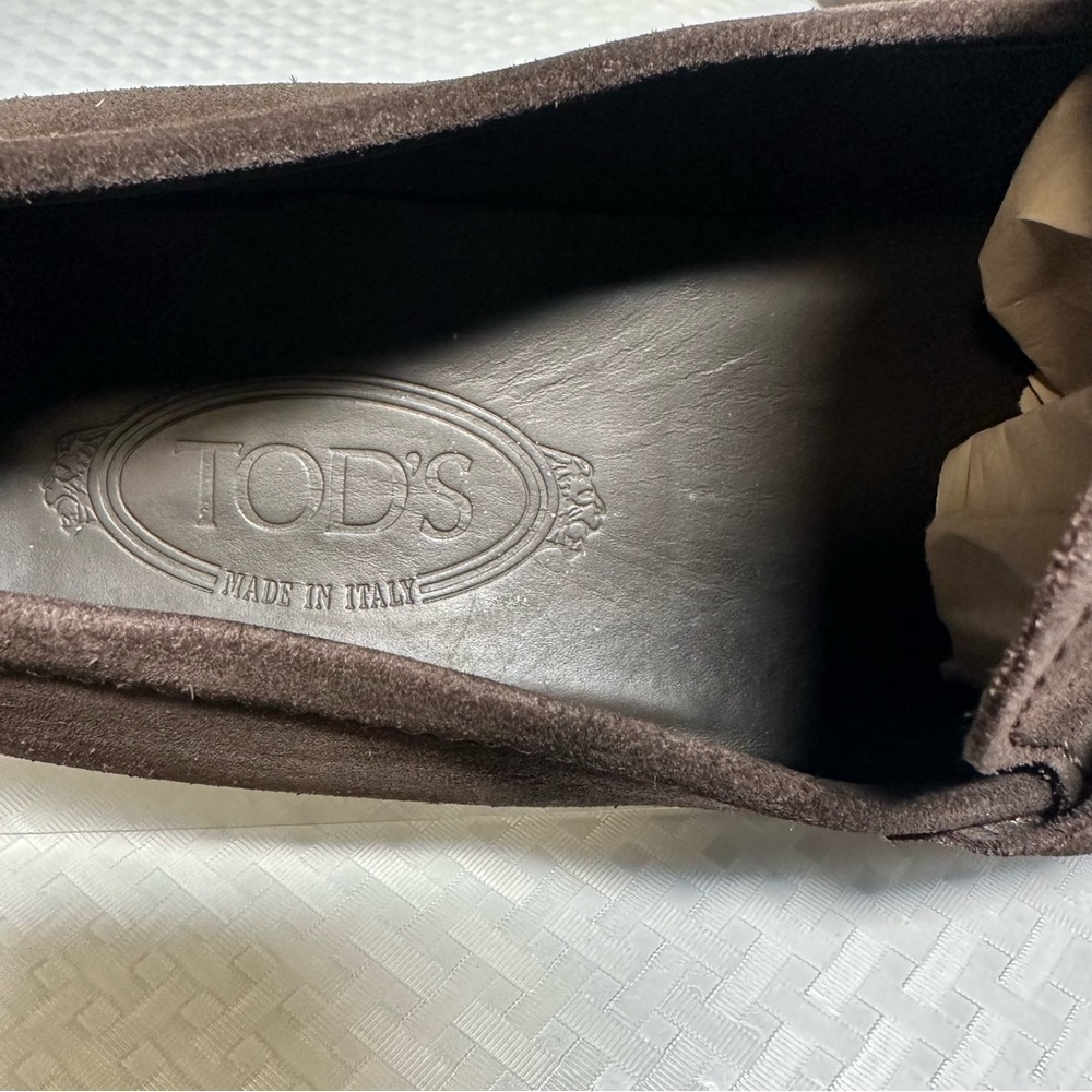 Tod's Suede Brown Loafers Made In Italy Men’s Size 9 - Picture 9 of 11